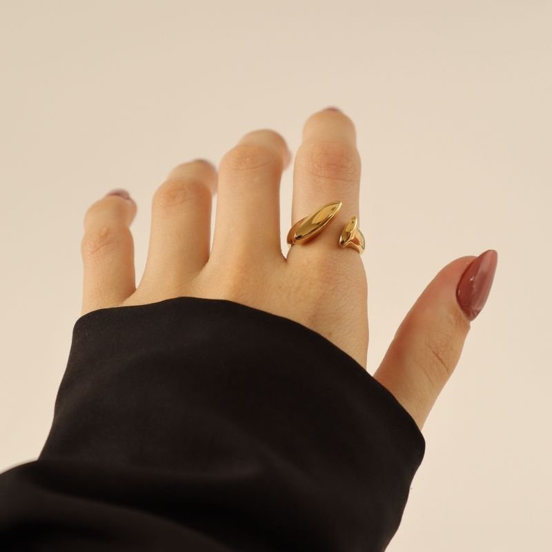 Anel Orgânico em Aço Inox (Tamanho 17)