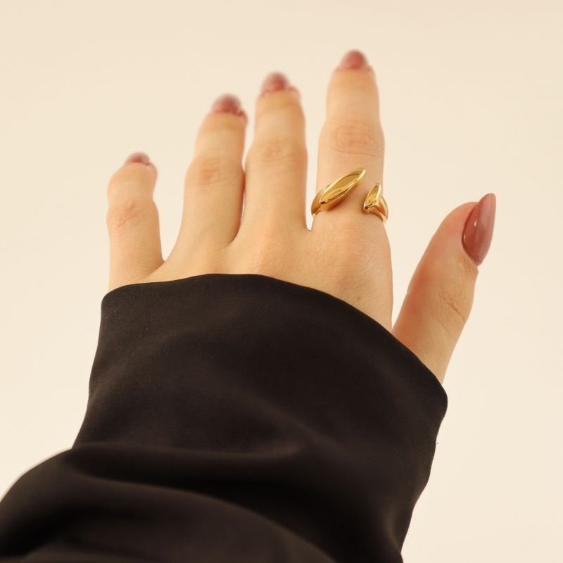 Anel Orgânico em Aço Inox (Tamanho 17)