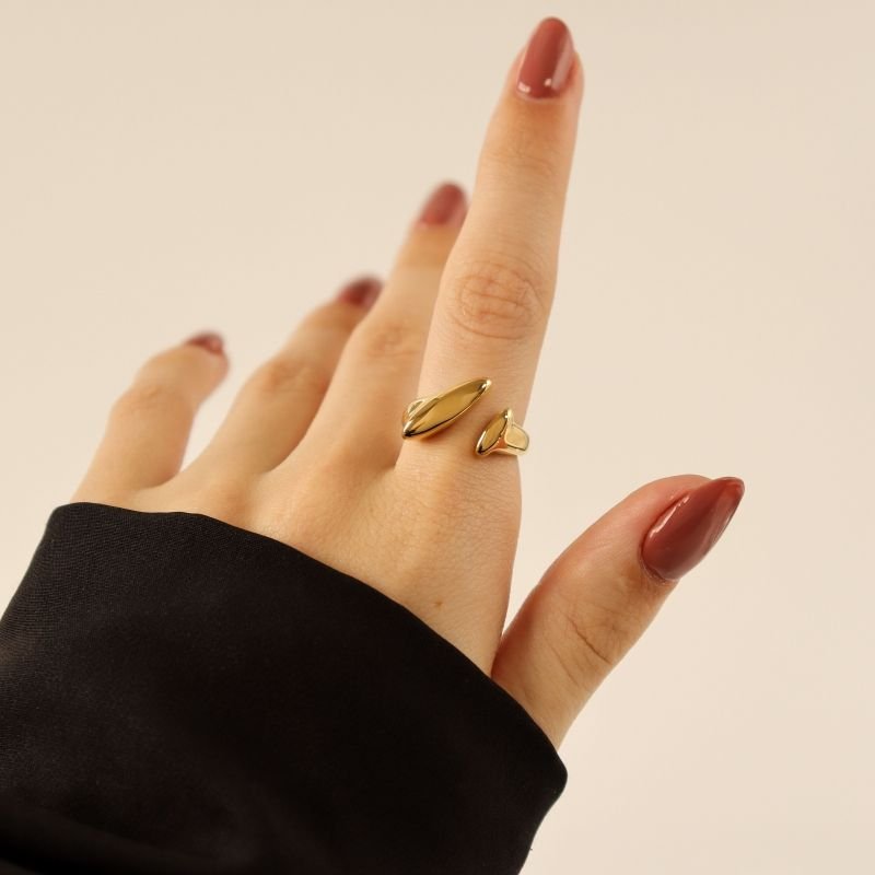 Anel Orgânico em Aço Inox (Tamanho 17)