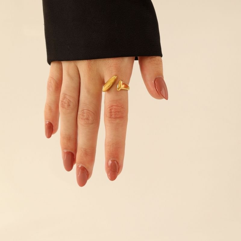 Anel Orgânico em Aço Inox (Tamanho 17)