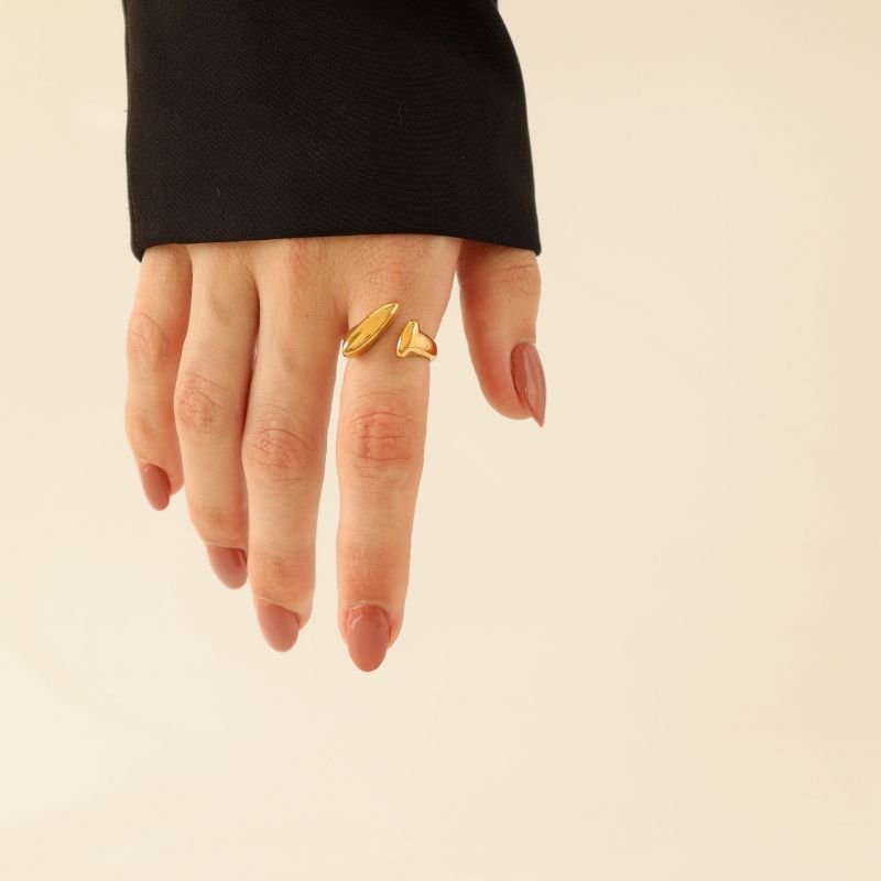 Anel Orgânico em Aço Inox (Tamanho 17)