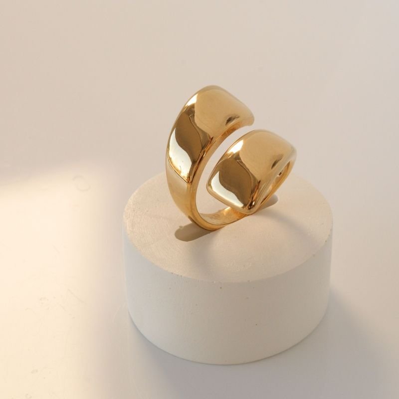 Anel Orgânico em Aço Inox (Tamanho 18)