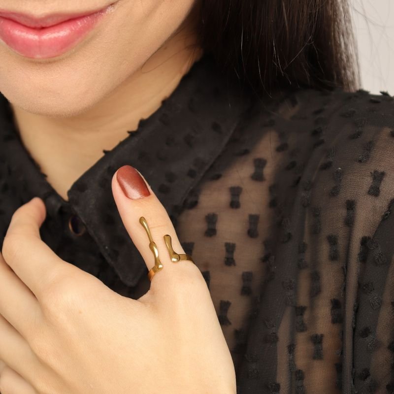 Anel Orgânico Levemente Regulável em Aço Inox