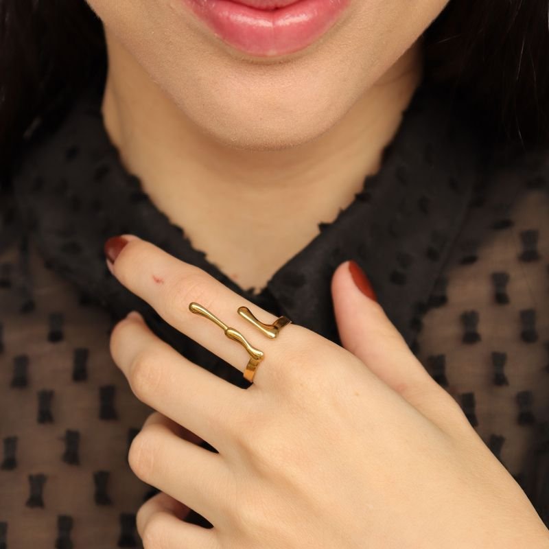 Anel Orgânico Levemente Regulável em Aço Inox