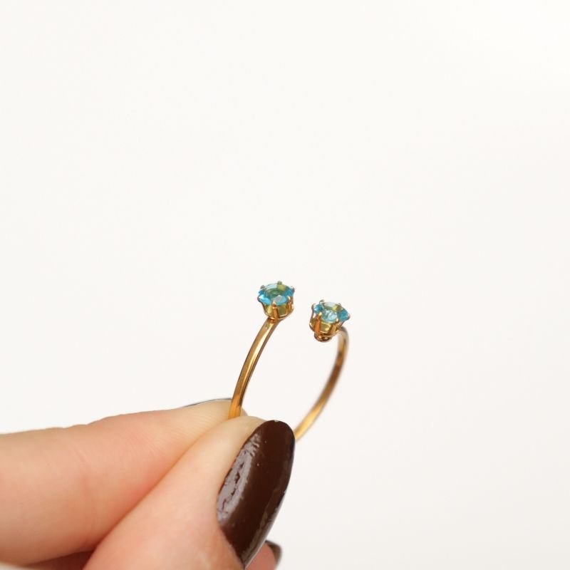 Anel Ponto de Luz Tiffany em Aço Inox (Tamanho 17)