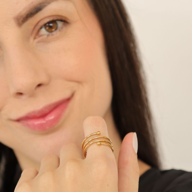 Anel Regulável Orgânico em Aço Inox