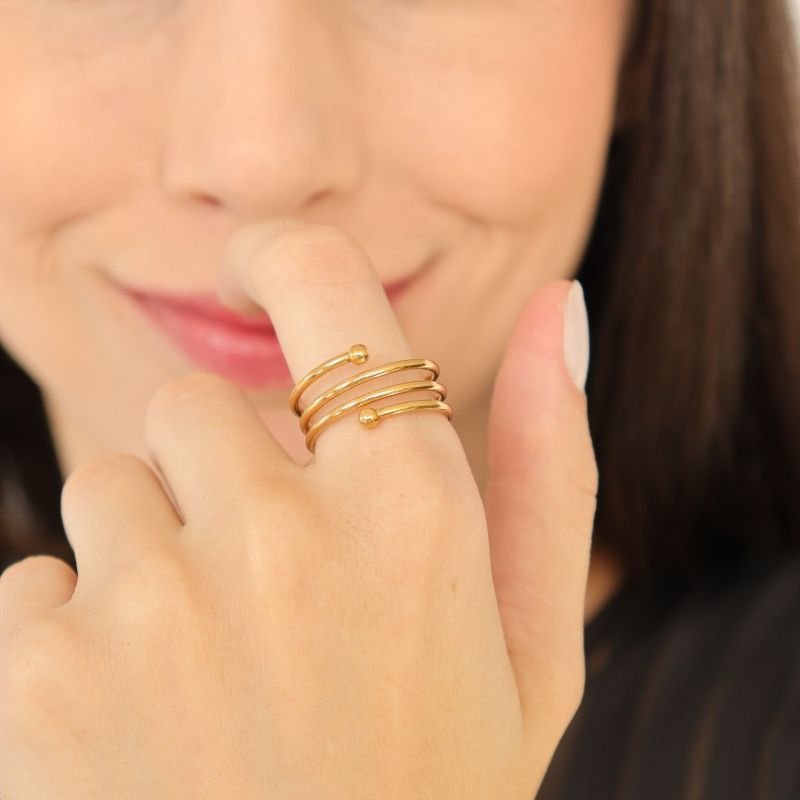 Anel Regulável Orgânico em Aço Inox