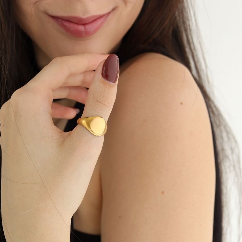 Anel Sphere Minimal Regulável em Aço Inox