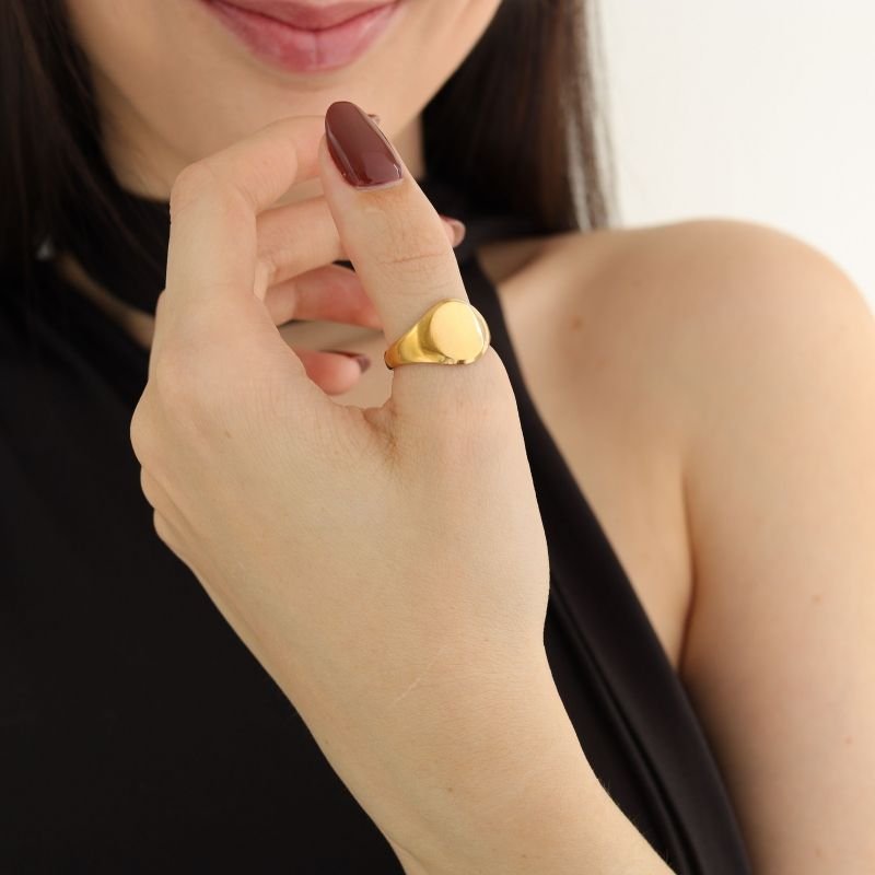 Anel Sphere Minimal Regulável em Aço Inox