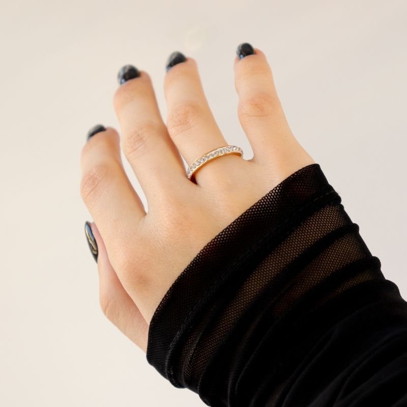 Anel Strass em Aço Inox (Tamanho 16)