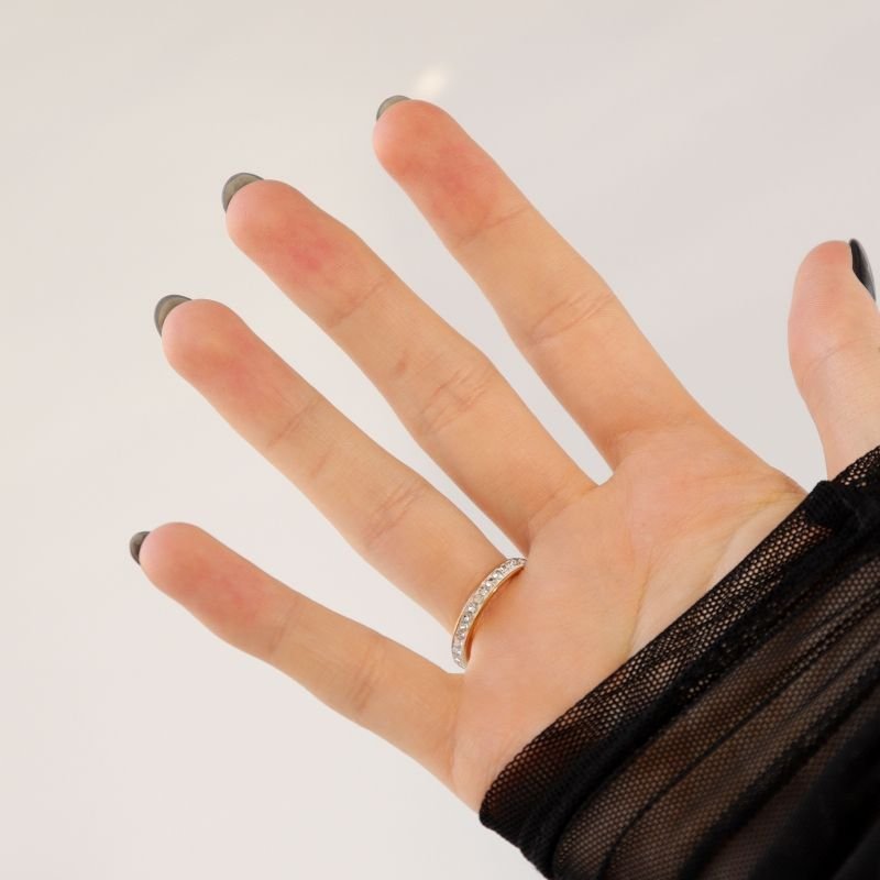 Anel Strass em Aço Inox (Tamanho 17)