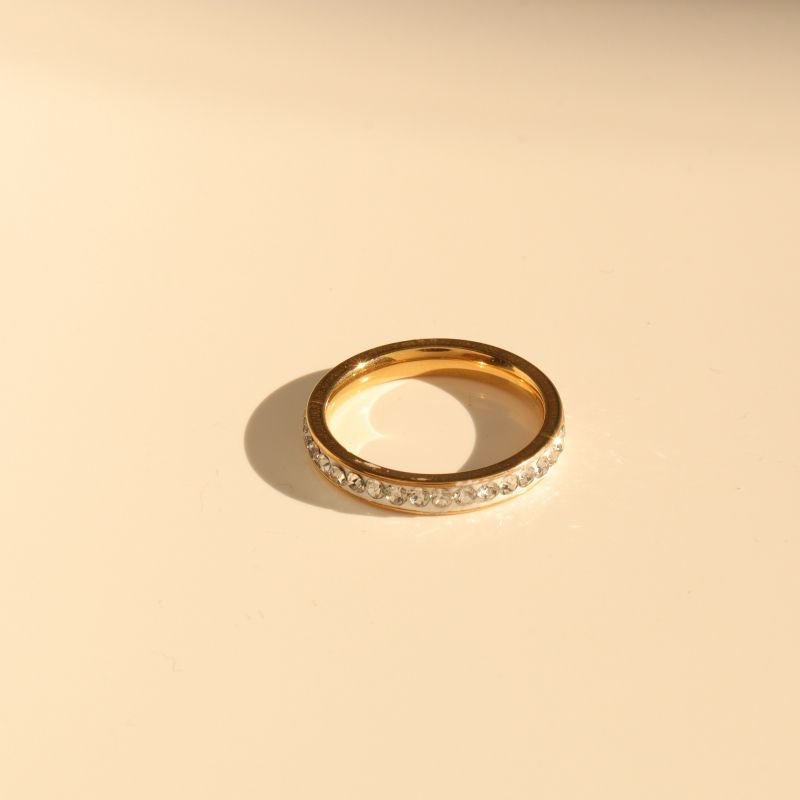 Anel Strass em Aço Inox (Tamanho 18)