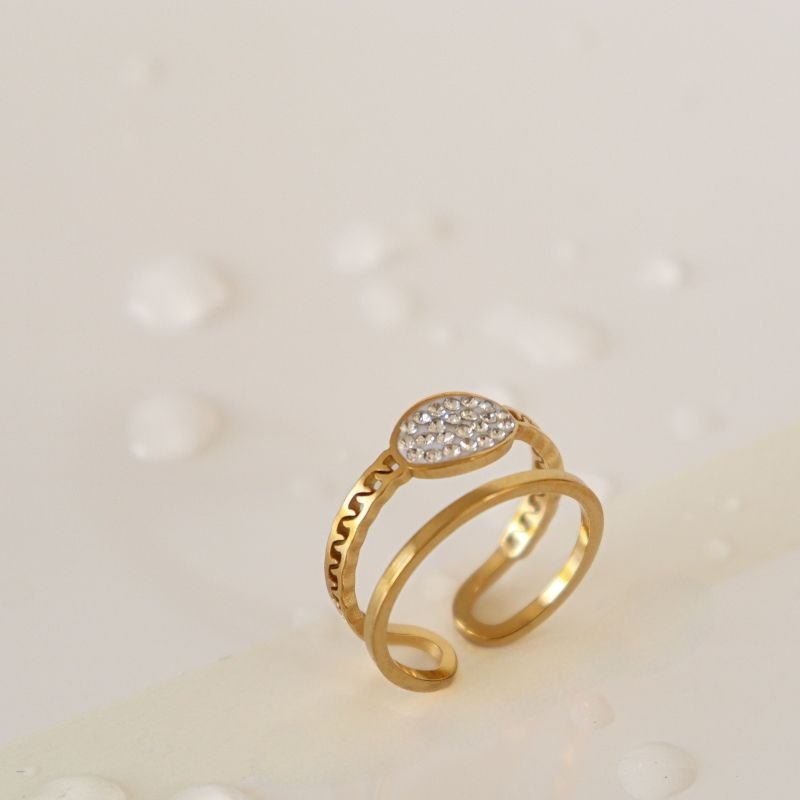 Anel Tamanho 17 em Aço Inox Moderno