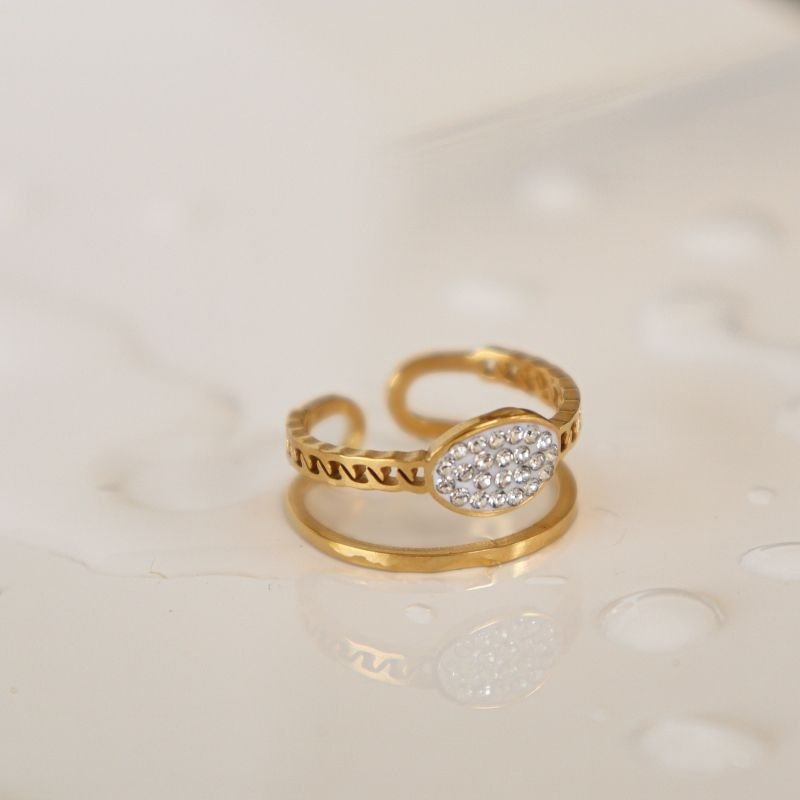 Anel Tamanho 17 em Aço Inox Moderno