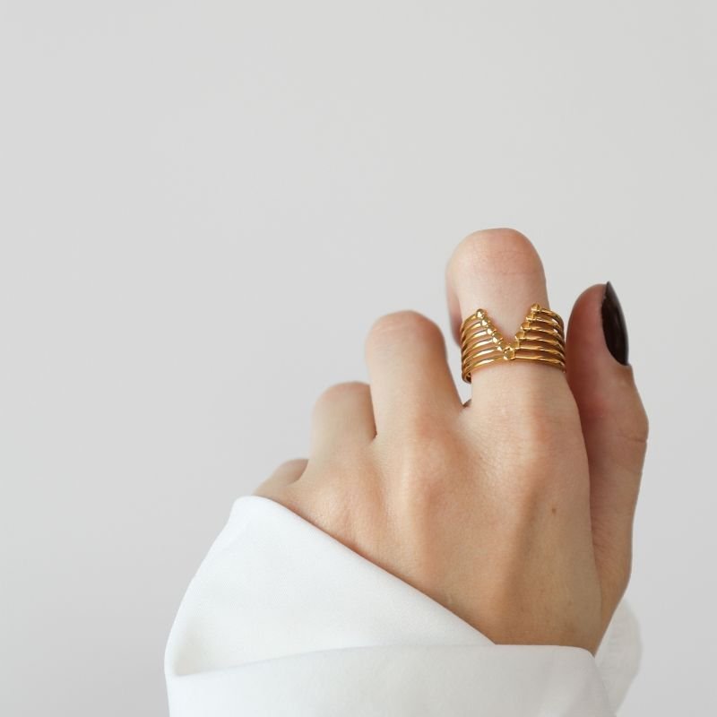 Anel Tamanho 17 em Aço Inox Moderno