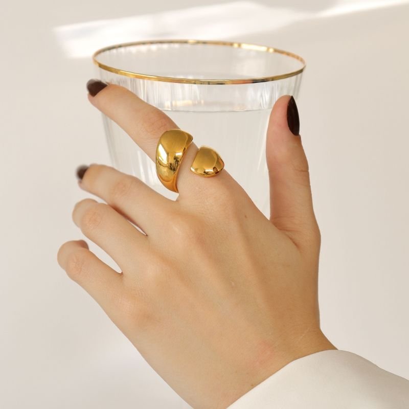 Anel Tamanho 17 em Aço Inox Orgânico (Linha Premium)