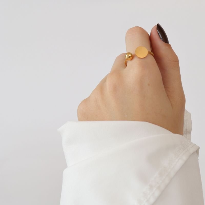 Anel Tamanho 18 em Aço Inox Delicado