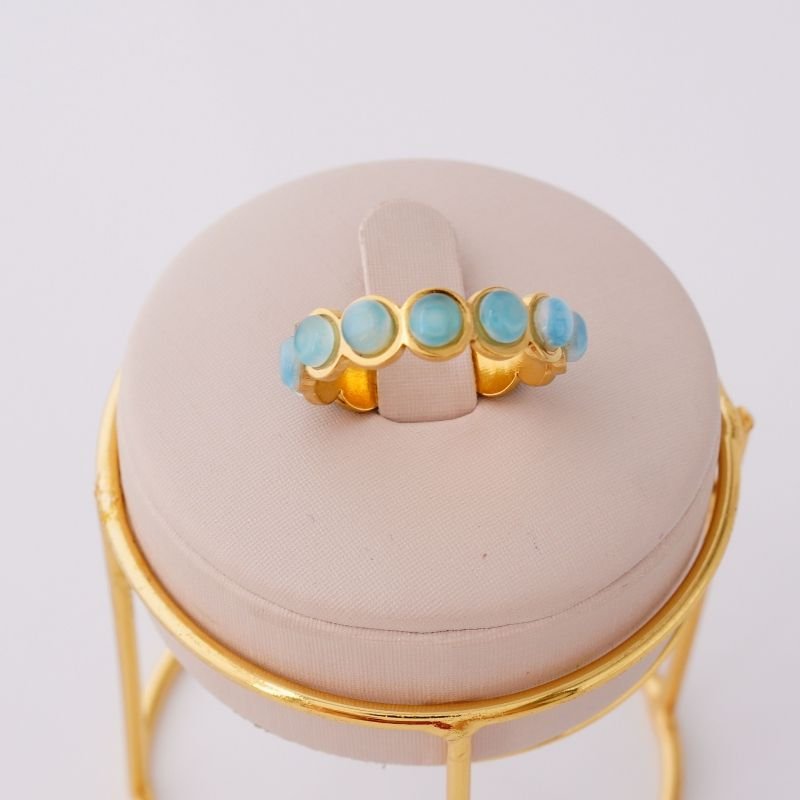 Anel Tiffany Stone Levemente Regulável em Aço Inox