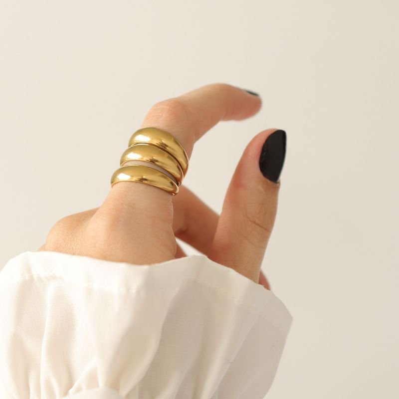 Anel Triplo em Aço Inox (Tamanho 16)