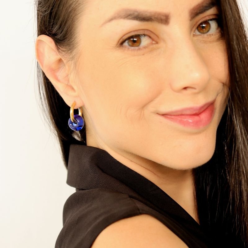 Argola com Acrílico em Aço Inox (Linha Premium)