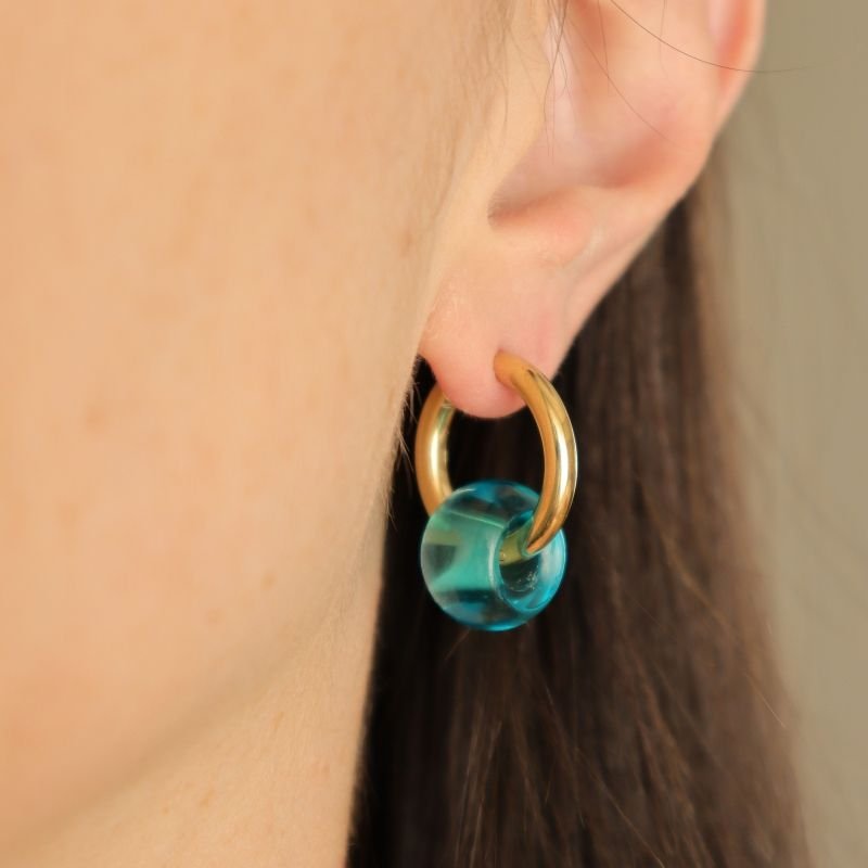 Argola com Acrílico em Aço Inox (Linha Premium)