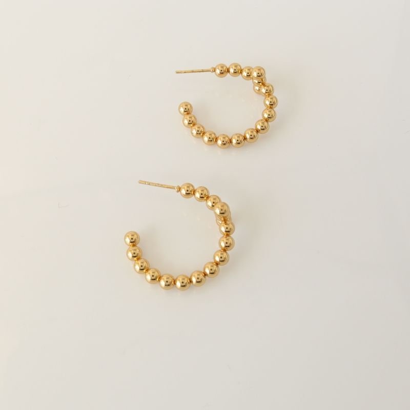 Argola Esfera com Detalhe em Aço Inox