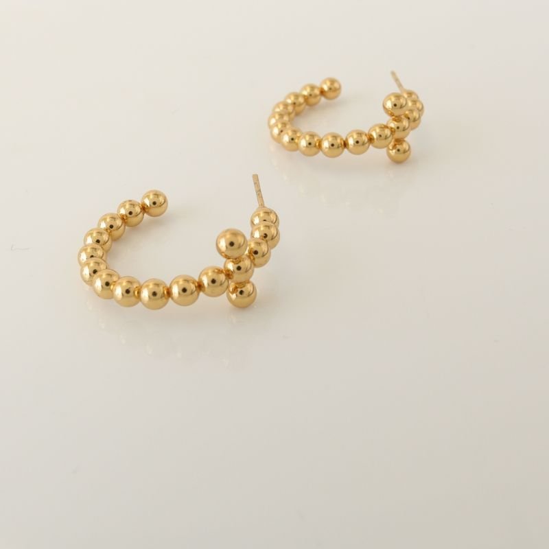 Argola Esfera com Detalhe em Aço Inox