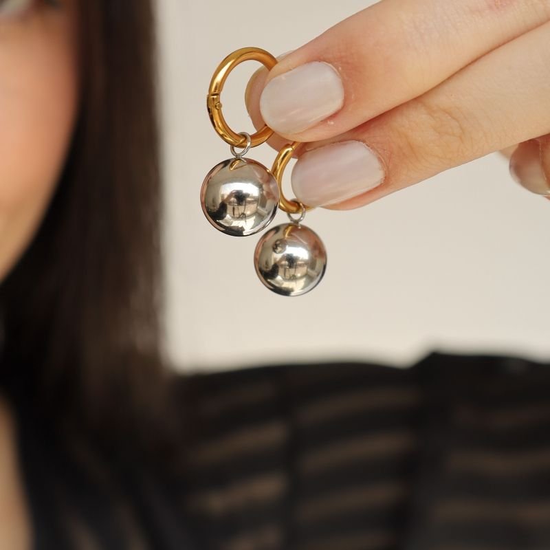 Argola Esfera em Aço Inox (Linha Premium) (Peso10g)