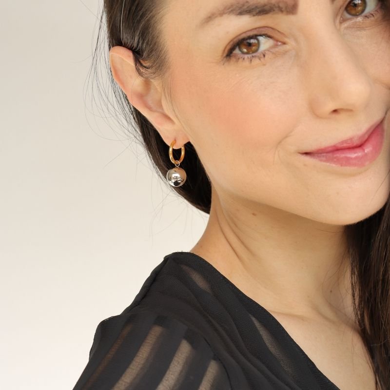 Argola Esfera em Aço Inox (Linha Premium) (Peso10g)