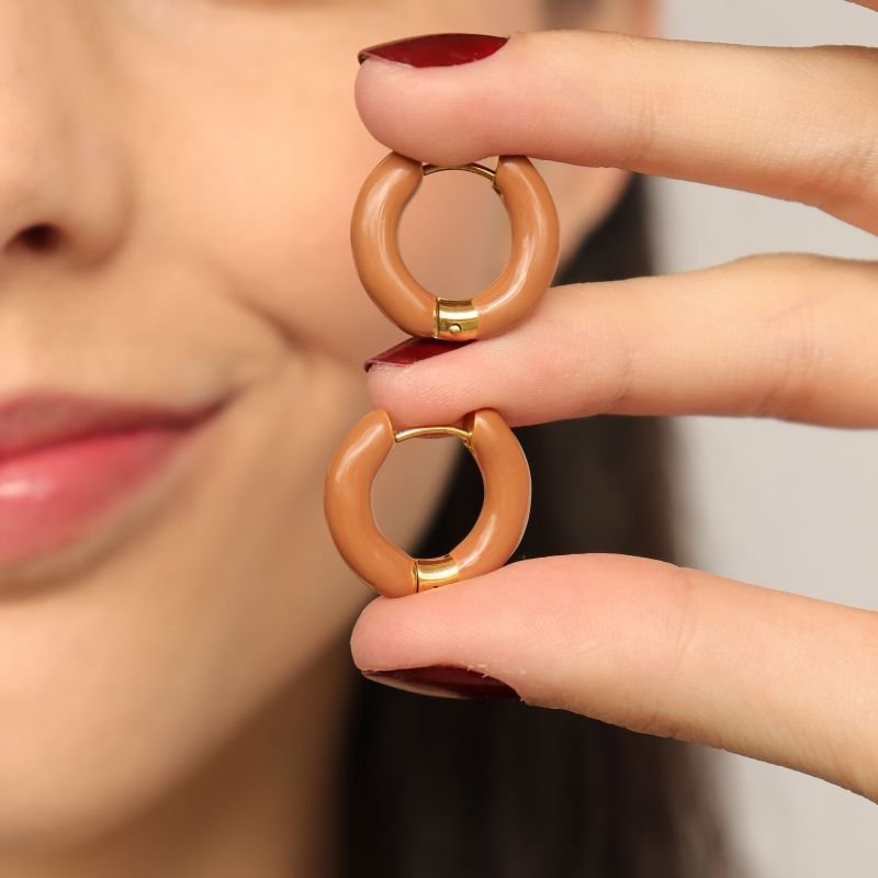 Argola Esmaltada em Aço Inox (Linha Premium)