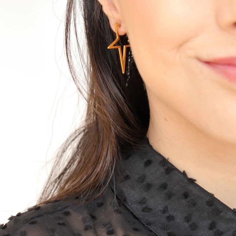 Argola Estrela em Aço Inox (Linha Premium)