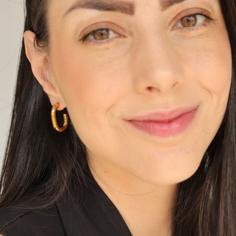 Argola Geométrica em Aço Inox (Linha Premium)