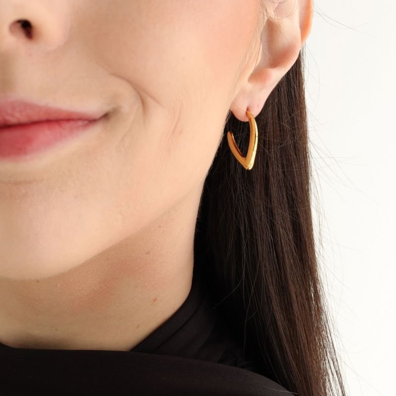 Argola Glean Moderna em Aço Inox