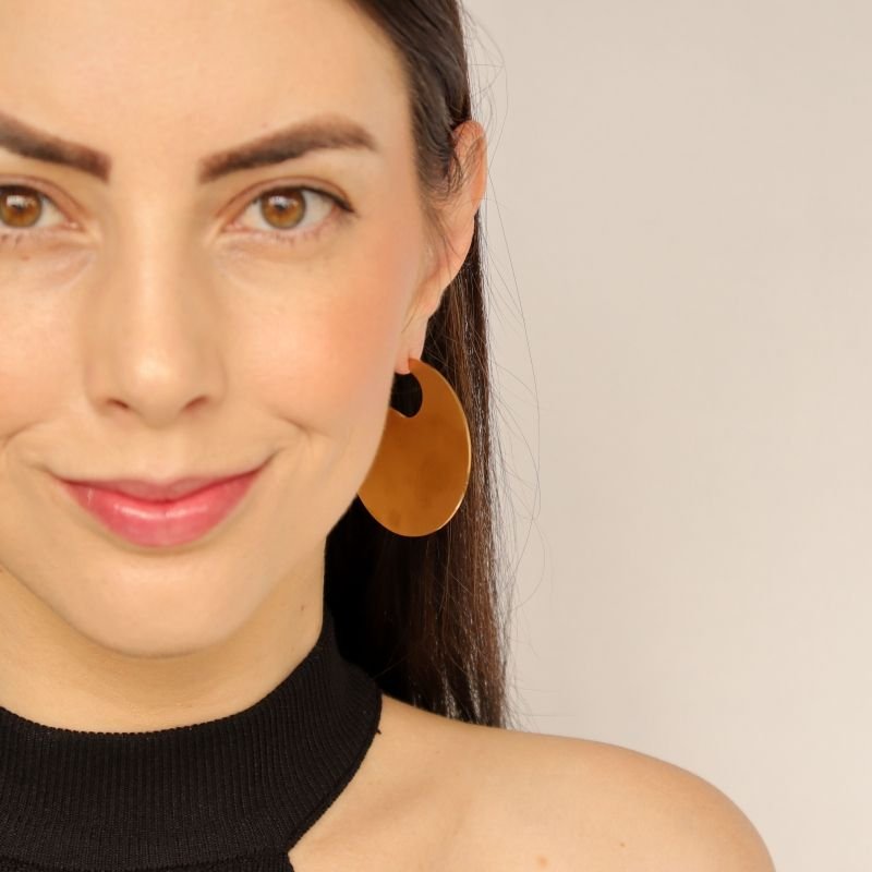 Argola Grande em Aço Inox Escovado (Linha Premium) Peso 12g