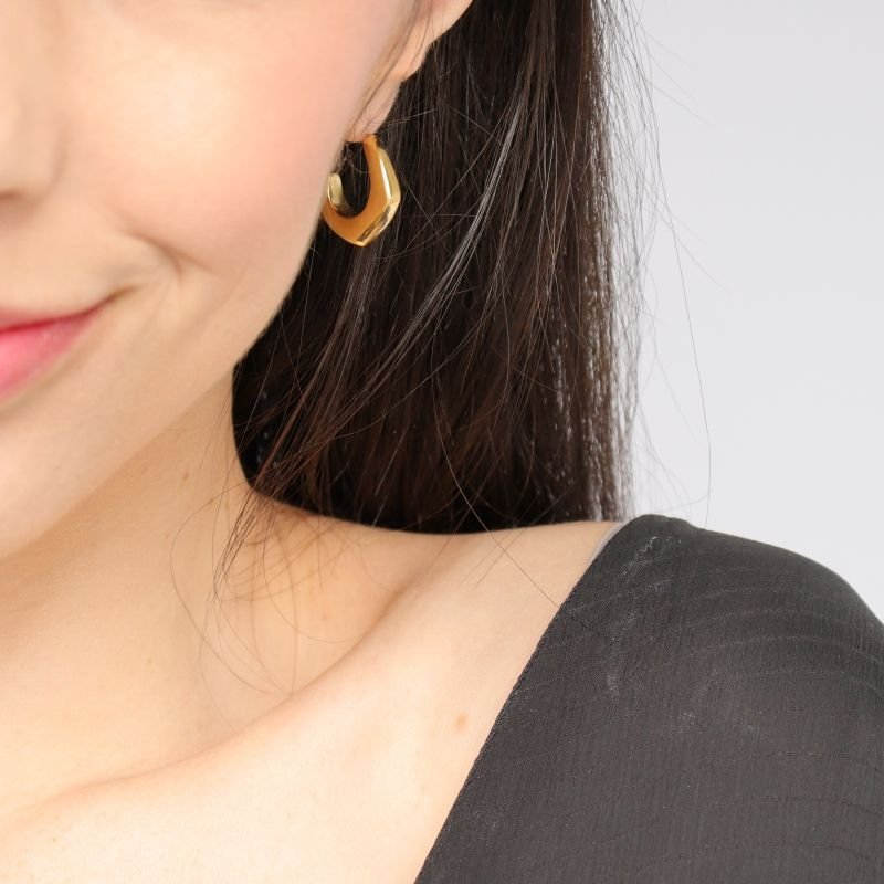 Argola Menor Orgânica em Aço Inox (Linha Premium)