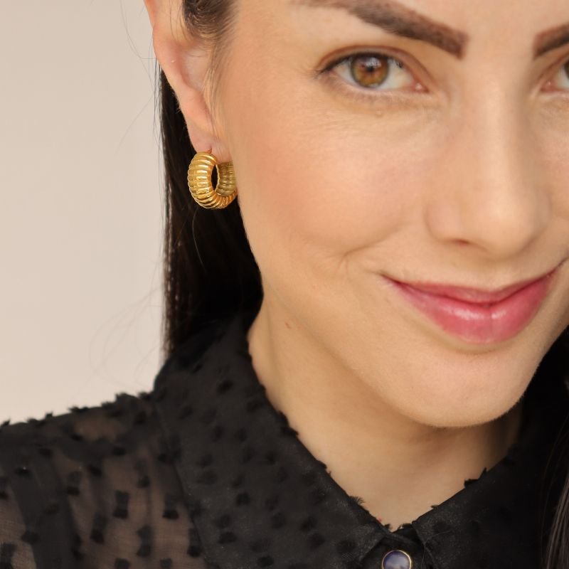 Argola Minimalista em Aço Inox