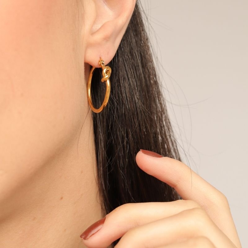 Argola Minimalista encaixe em Aço Inox