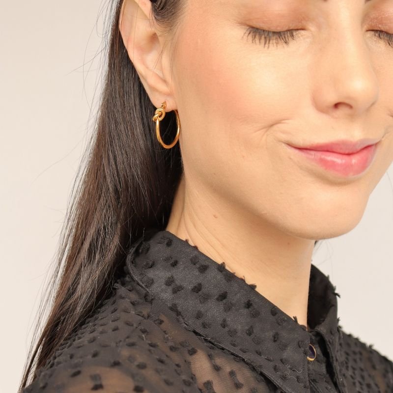 Argola Minimalista encaixe em Aço Inox