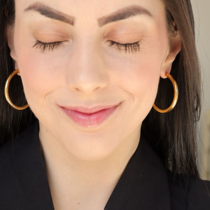 Argola Moderna em Aço Inox (Linha Premium) (Peso 8g)