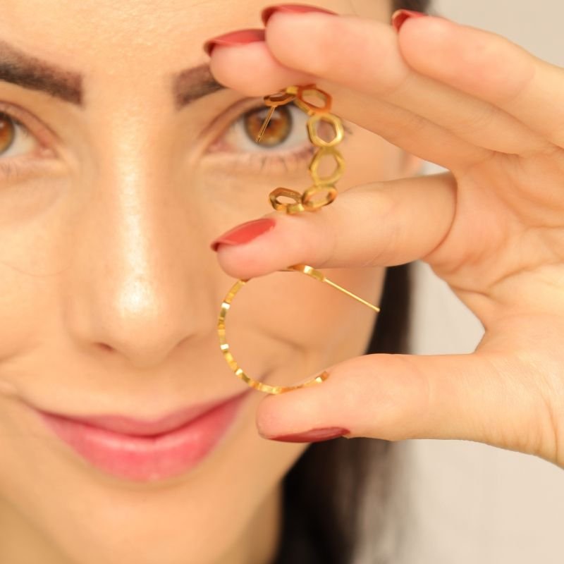 Argola Moderna em Aço Inox