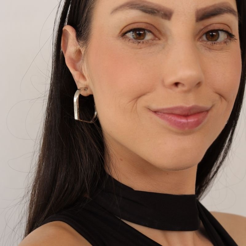 Argola Moderna em Aço Inox