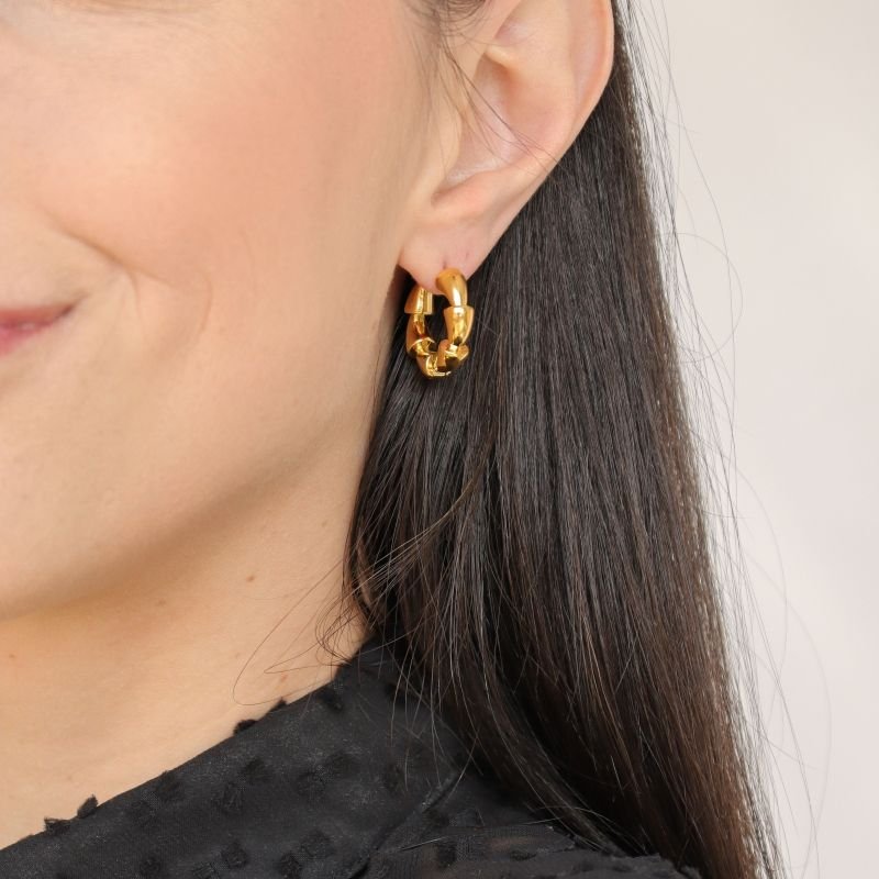 Argola Textura em Aço Inox (Linha Premium) (Peso 12g)