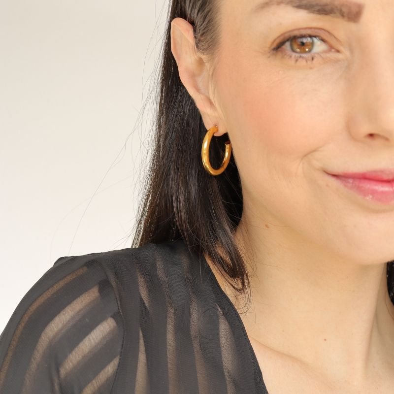 Argola Tubo Fina em Aço Inox (Linha Premium)