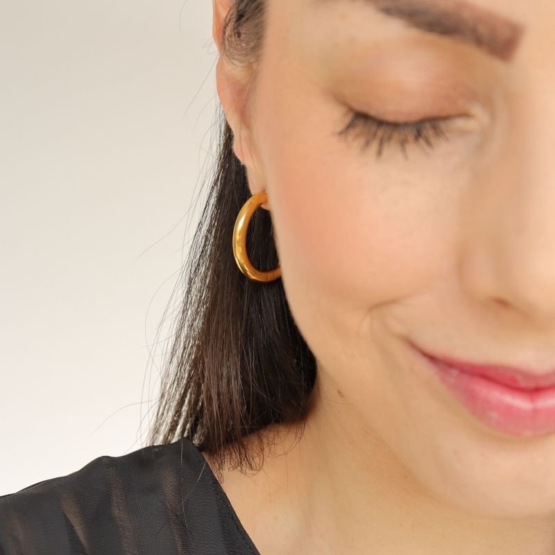 Argola Tubo Fina em Aço Inox (Linha Premium)