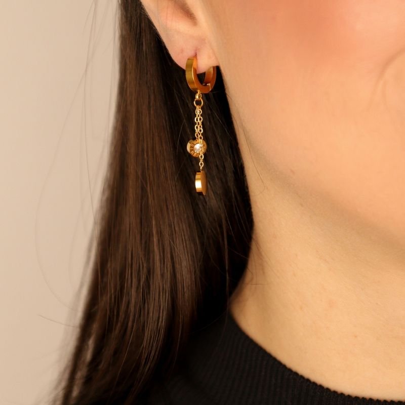 Argolinha com Pingentes em Aço Inox (Linha Premium)