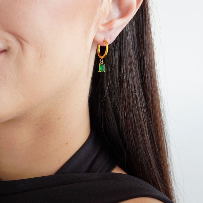 Argolinha Emerald Click em Aço Inox