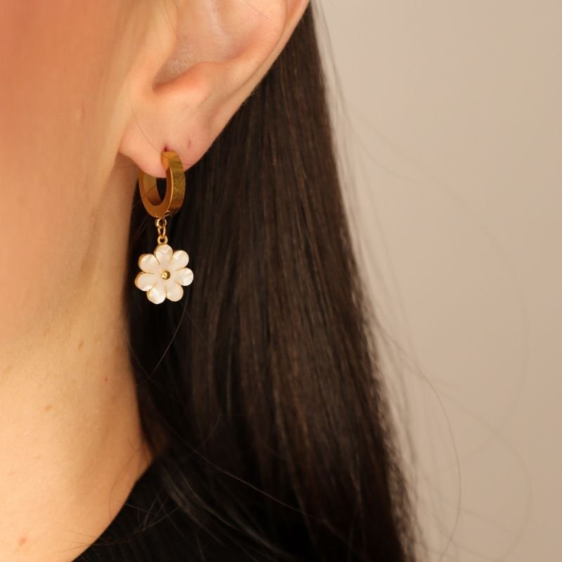 Argolinha Flor em Aço Inox (Linha Premium)