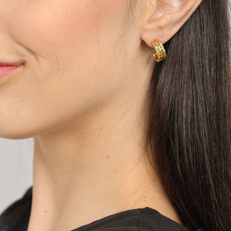 Argolinha Pequena Moderna em Aço Inox