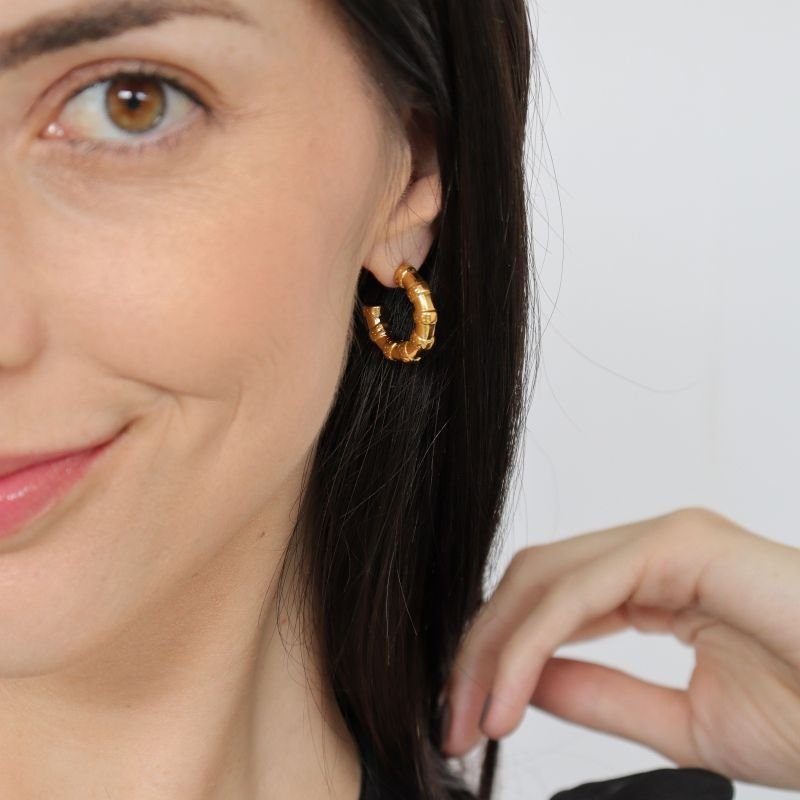 Argolinha Textura em Aço Inox (Linha Premium)