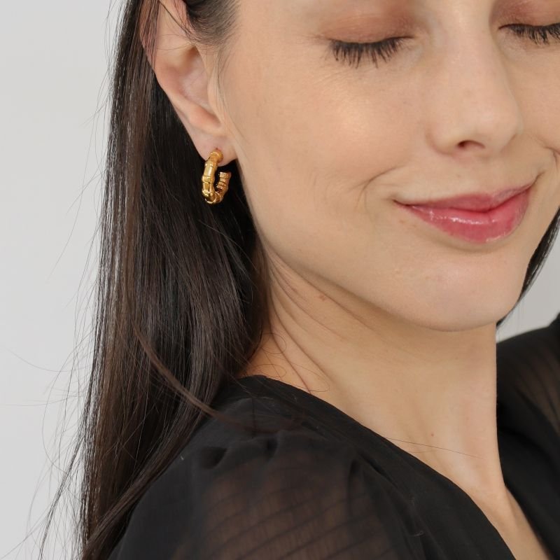 Argolinha Textura em Aço Inox (Linha Premium)